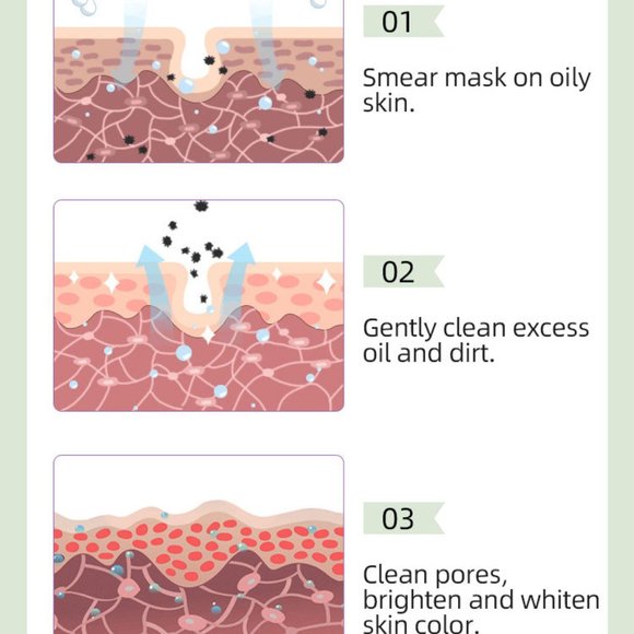 Deep Cleaning Detoxifying Facial Cleansing Clay MASK - Blackhead/oil remover - Picture 6 of 9